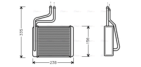 Теплообмінник, система опалення салону   FD6286   AVA QUALITY COOLING