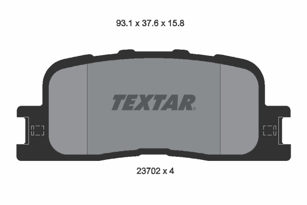 Комплект гальмівних накладок, дискове гальмо   2370201   TEXTAR
