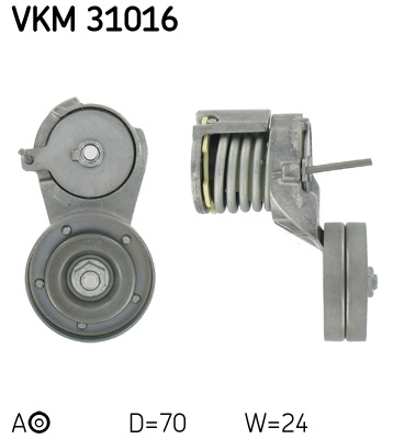Натяжний ролик, поліклиновий ремінь   VKM 31016   SKF