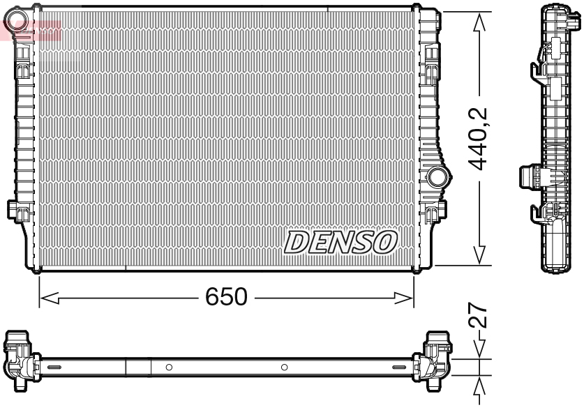 Радіатор, система охолодження двигуна   DRM32049   DENSO
