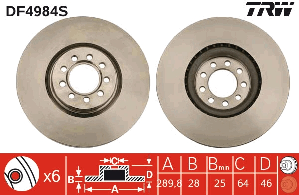 Гальмівний диск   DF4984S   TRW