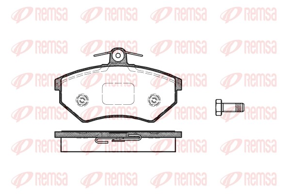 Комплект тормозных колодок, дисковый тормоз, REMSA, 0134.40