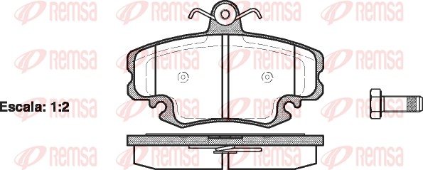 Комплект тормозных колодок, дисковый тормоз   0141.20   REMSA