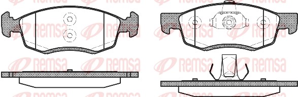 Комплект тормозных колодок, дисковый тормоз   0172.32   REMSA