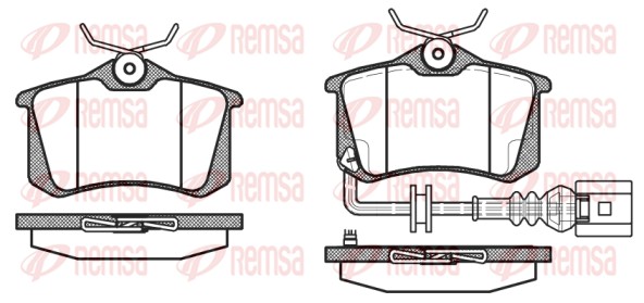 Комплект тормозных колодок, дисковый тормоз   0263.41   REMSA