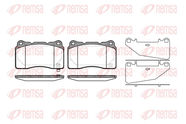 Комплект тормозных колодок, дисковый тормоз, REMSA, 0666.32