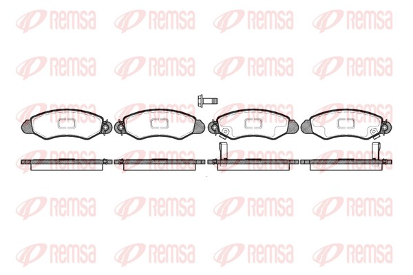 Комплект гальмівних накладок, дискове гальмо   0702.02   REMSA