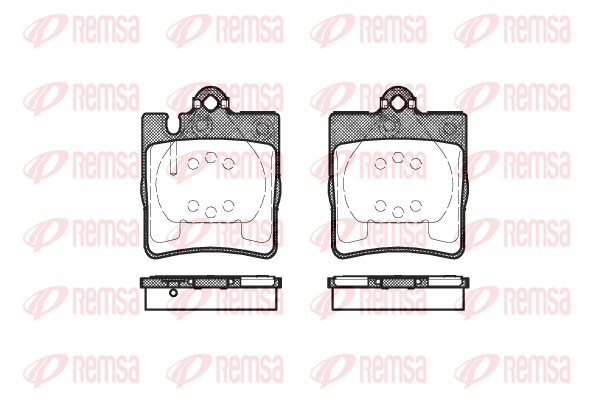 Комплект тормозных колодок, дисковый тормоз   0709.10   REMSA
