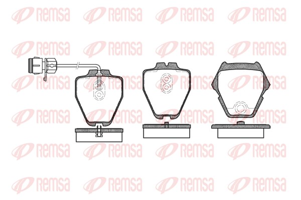 Комплект тормозных колодок, дисковый тормоз, REMSA, 0752.12