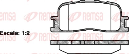 Комплект тормозных колодок, дисковый тормоз   0854.00   REMSA