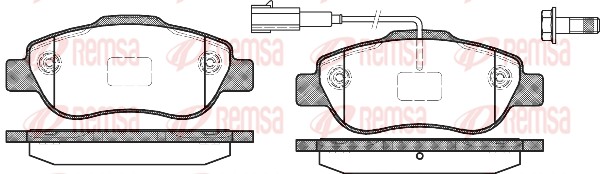 Комплект тормозных колодок, дисковый тормоз   1100.11   REMSA