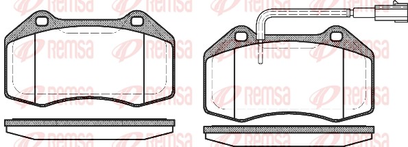 Комплект гальмівних накладок, дискове гальмо   1113.12   REMSA