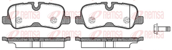 Комплект тормозных колодок, дисковый тормоз   1159.10   REMSA