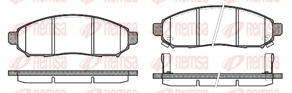 Комплект тормозных колодок, дисковый тормоз   1162.12   REMSA