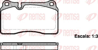 Комплект тормозных колодок, дисковый тормоз   1200.00   REMSA