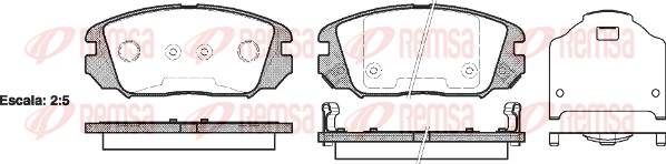 Комплект тормозных колодок, дисковый тормоз   1204.02   REMSA