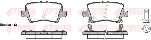 Комплект тормозных колодок, дисковый тормоз   1206.02   REMSA
