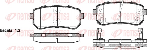 Комплект тормозных колодок, дисковый тормоз   1209.02   REMSA