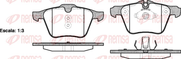 Комплект тормозных колодок, дисковый тормоз   1217.00   REMSA