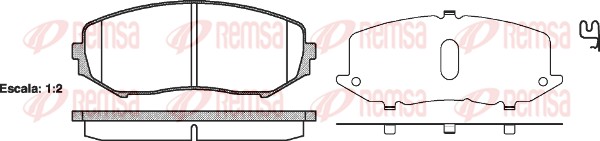 Комплект тормозных колодок, дисковый тормоз   1225.02   REMSA