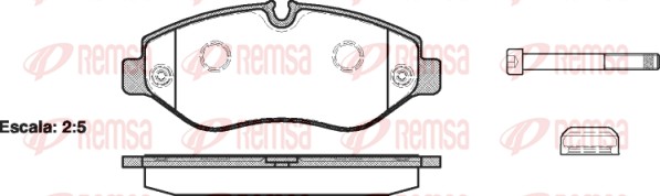 Комплект тормозных колодок, дисковый тормоз   1245.00   REMSA