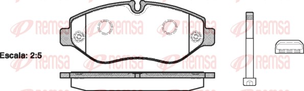 Комплект тормозных колодок, дисковый тормоз   1245.10   REMSA