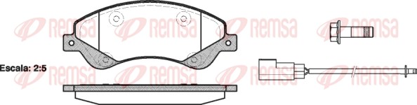 Комплект тормозных колодок, дисковый тормоз   1251.02   REMSA