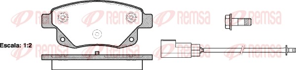 Комплект тормозных колодок, дисковый тормоз   1252.02   REMSA