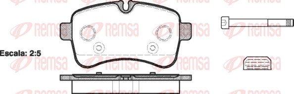 Комплект тормозных колодок, дисковый тормоз   1282.00   REMSA