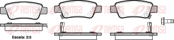 Комплект тормозных колодок, дисковый тормоз   1290.02   REMSA