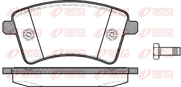 Комплект тормозных колодок, дисковый тормоз   1351.00   REMSA