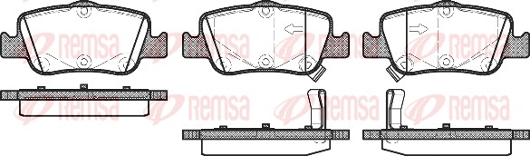 Комплект тормозных колодок, дисковый тормоз   1356.02   REMSA