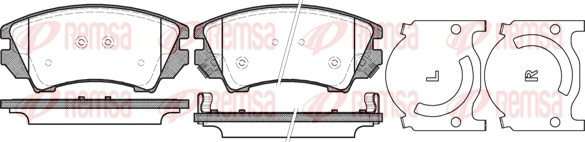 Комплект тормозных колодок, дисковый тормоз   1375.12   REMSA