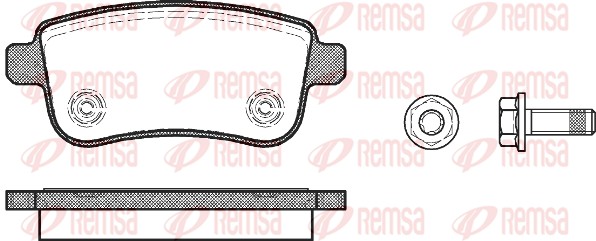 Комплект тормозных колодок, дисковый тормоз   1387.00   REMSA