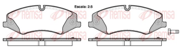 Комплект тормозных колодок, дисковый тормоз   1409.00   REMSA