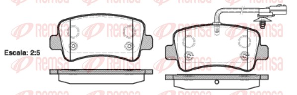 Комплект тормозных колодок, дисковый тормоз   1439.01   REMSA