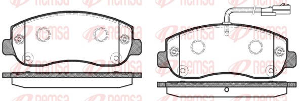 Комплект тормозных колодок, дисковый тормоз   1449.01   REMSA