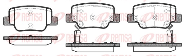 Комплект тормозных колодок, дисковый тормоз   1452.02   REMSA