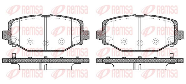Комплект тормозных колодок, дисковый тормоз   1483.04   REMSA