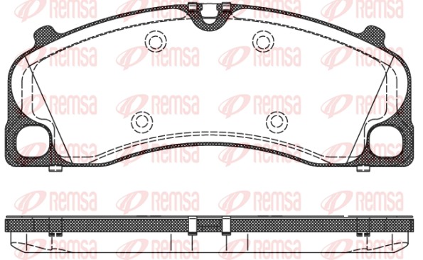 Комплект тормозных колодок, дисковый тормоз   1509.00   REMSA