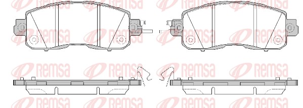 Комплект тормозных колодок, дисковый тормоз   1517.04   REMSA