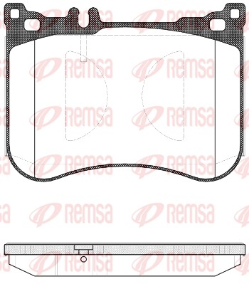 Комплект тормозных колодок, дисковый тормоз   1534.00   REMSA