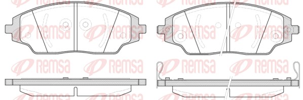 Комплект тормозных колодок, дисковый тормоз   1537.02   REMSA