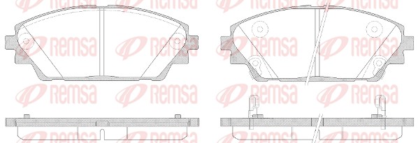 Комплект тормозных колодок, дисковый тормоз   1569.02   REMSA