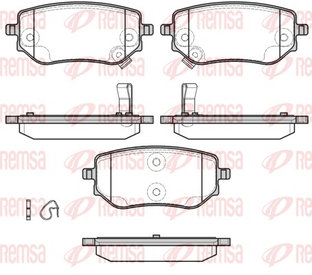 Комплект гальмівних накладок, дискове гальмо   1802.02   REMSA