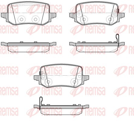Комплект гальмівних накладок, дискове гальмо   1958.02   REMSA