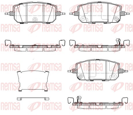 Комплект гальмівних накладок, дискове гальмо   1960.02   REMSA