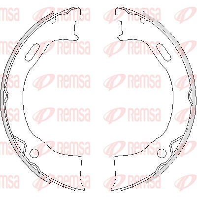 Комплект гальмівних колодок, стоянкове гальмо   4695.00   REMSA