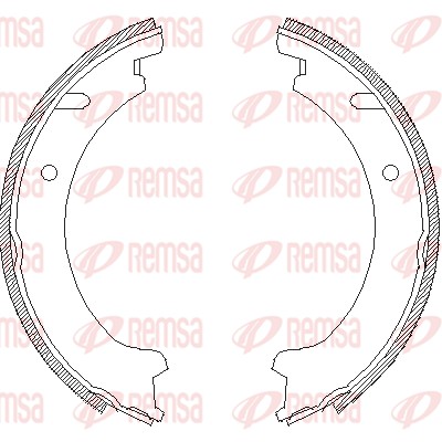 Комплект гальмівних колодок, стоянкове гальмо   4721.00   REMSA