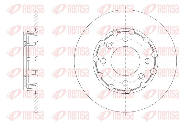 Гальмівний диск   62539.00   REMSA